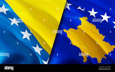 Kosovo bosnia and herzegovina flag hi-res stock photography and images ...