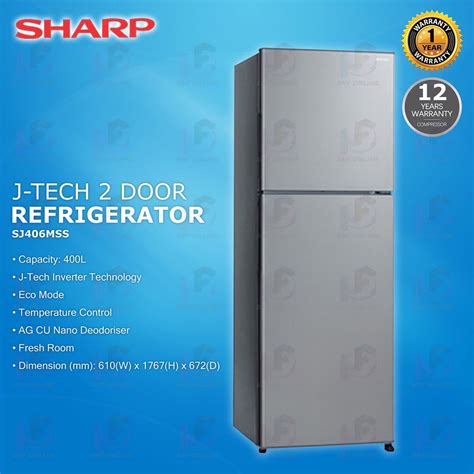 Sharp L Door J Tech Inverter Refrigerator Sj Mss Fridge