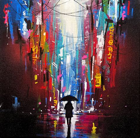 Dan Kitchener — Sold out ‘Rainy City' - Original painting on canvas