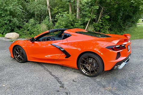 Chevrolet Corvette C8 Stingray Orange With Bronze MRR FS06 Wheel Front