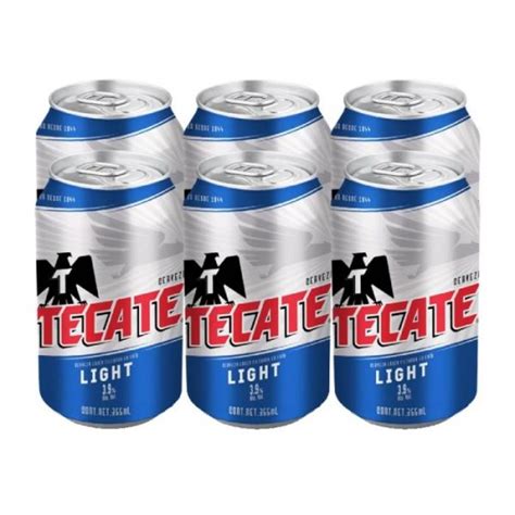 Cerveza clara Tecate light 6 latas de 355 ml c u Envío gratis a