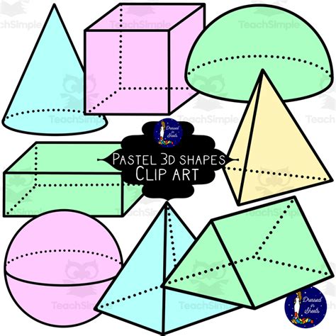 pastel  shapes clip art  teach simple