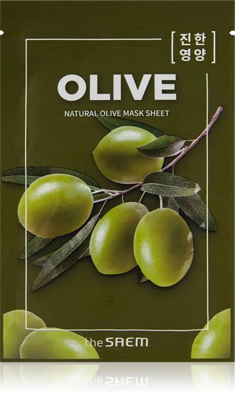 The Saem Natural Mask Sheet Olive Vitalisierende Textile Maske Zum