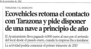 CC IU pide explicaciones al alcalde de Tarazona sobre la situación de