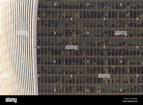 Detail of the facade of the Walkie Talkie building at 20 Fenchurch