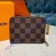 Louis Vuitton Damier Ebene Zippy Coin Purse N Brown Luxtime Dfo