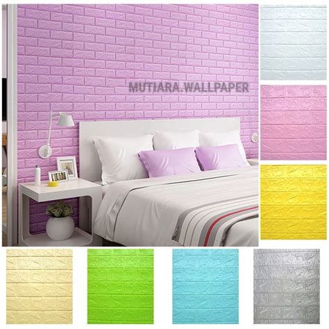 Jual Wallpaper D Modern Wallpaper Foam Batu Bata Brickfoam X Cm