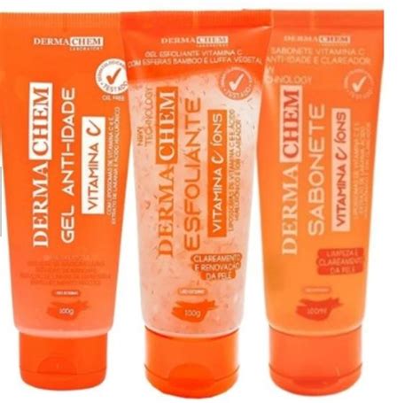 Kit Limpeza De Pele Vitamina C Sabonete Esfoliante E Gel Skincare