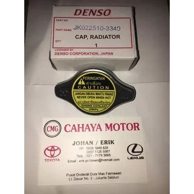 Jual Tutup Radiator Cap Radiator Avanza Yaris Innova Vios Camry