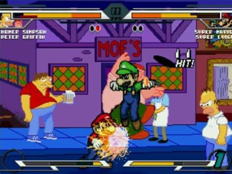 Sw Mugen Homer Simpson And Peter Griffin Vs The Super Mario Bros