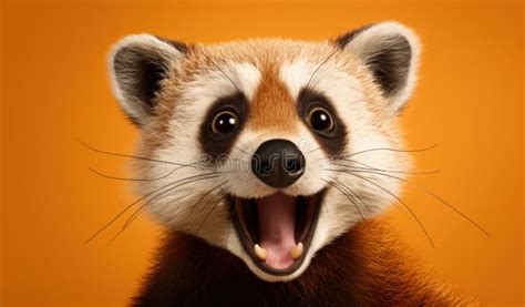 Portrait of a Panda Showing His Teeth. Open Mouth Stock Photo - Image ...