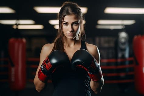 Premium Photo | Women boxing beginners in a gym lady in a black sportwear