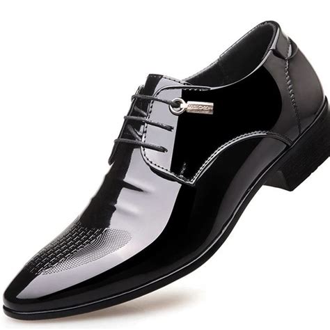 Black Designer Formal Oxford Shoes For Men Wedding Shoes Leather Italy Pointed Toe Mens Dress