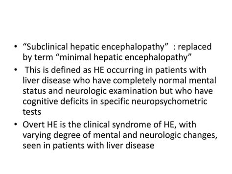 Hepatic Encephalopathy Ppt