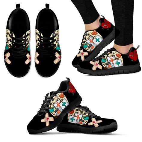 Brand Design Women Sneakers White Nursing Shoes Cute Cartoon Nurse