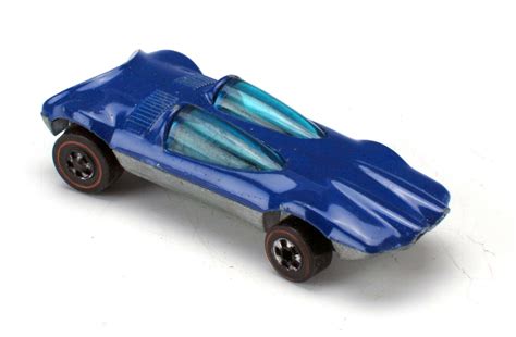 Vintage Mattel Hot Wheels Redline Blue Swingin Wing Hong Kong Exc