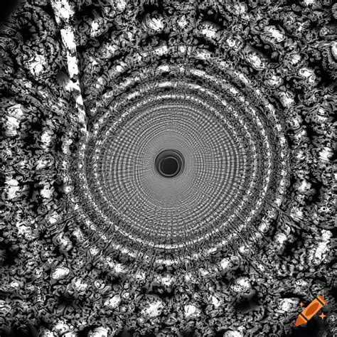 fractal tunnel black  white