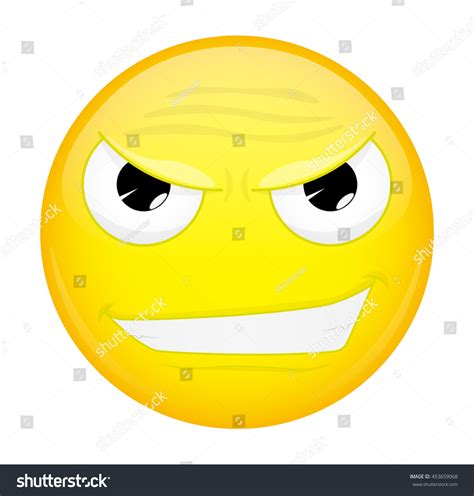 Evil Emoji Bad Emotion Wicked Emoticon Stock Vector (Royalty Free ...