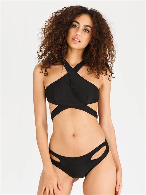 Multi Strap Bikini Set Black Lithe Bikinis Superbalist