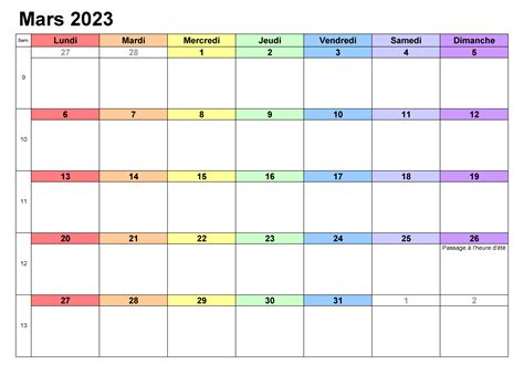 Calendrier Mars 2023 Imprimable Docalendario