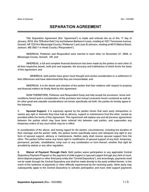 43 Official Separation Agreement Templates Letters Forms ᐅ Templatelab