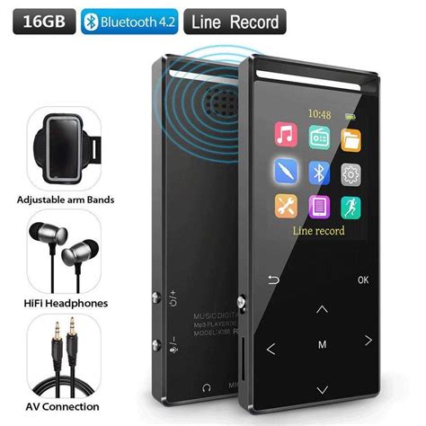 MP3 music Player Bluetooth 4.2 Quality 16GB MP3 with speaker, HIF Music ...