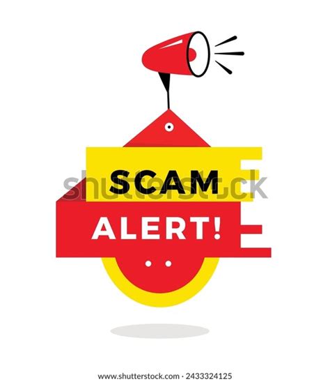 Scam Alert Sign Red Label Banner Stock Vector (Royalty Free) 2433324125 ...