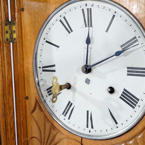 Antique Seth Thomas Oak Regulator Wall Clock Circa 1900 At 1stdibs Seth Thomas Grandfather Clock