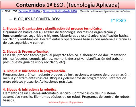 Tecnolog A E S O E Ingenier A Bachillerato Eso