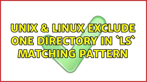 Unix Linux Exclude One Directory In Ls Matching Pattern