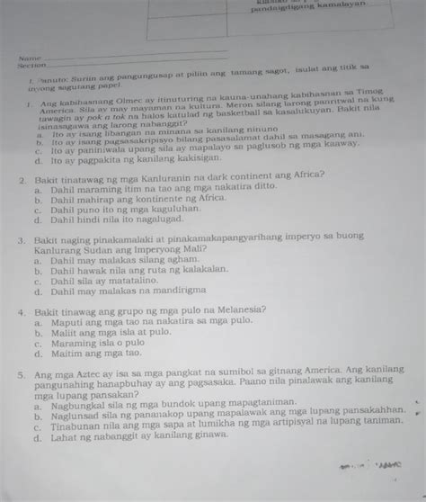 Pa Answer Po 1 5 Lng Po Brainliest Ko Po Yung May Matinong Sagot