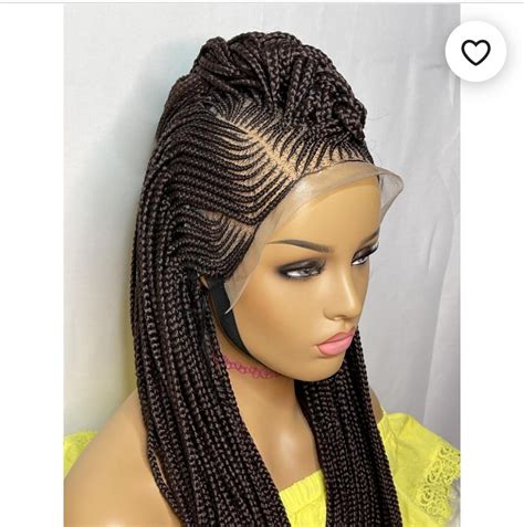 Cornrow Braided Wig Etsy