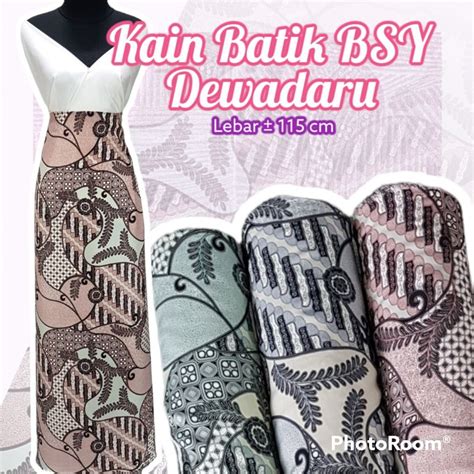 Jual Bahan Kain Batik BSY Dewadaru Batik Bsw Halus Lembut Murah Meteran