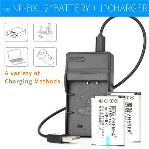 2x NP BX1 Camera Battery+NPBX1 Charge For Sony HDR CX240 CX405 GW66 ...