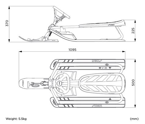 Snowracer Iconic Steering Sledge Stiga Sports