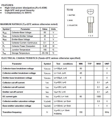 Transistor 3904 Datasheet - Specifications and Technical Information