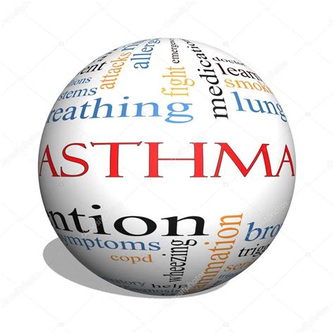 Asthma D Sphere Word Cloud Concept Stock Photo Mybaitshop