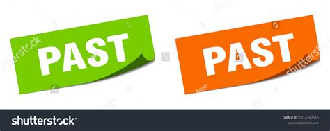 Past Sticker Set Past Paper Peeler Stock Vector Royalty Free