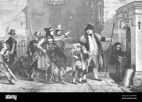 Society The Parish Beadle 1856 Illustrated London News Stock Photo Alamy