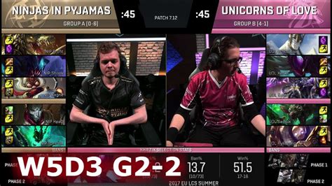 Ninjas In Pyjamas Vs Unicorns Of Love Game 2 S7 EU LCS Summer 2017