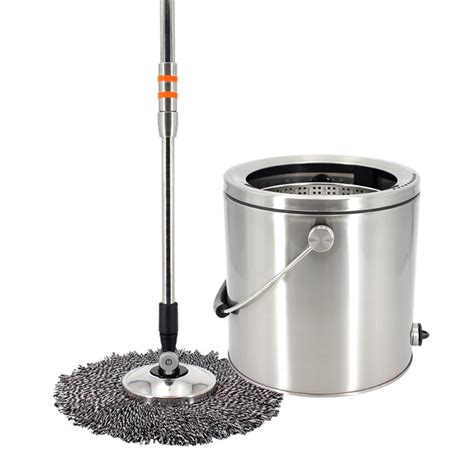 Stainless Steel Rotating Mop Bucket Double Drive Automatic Household