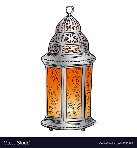 Arabic lantern Royalty Free Vector Image - VectorStock