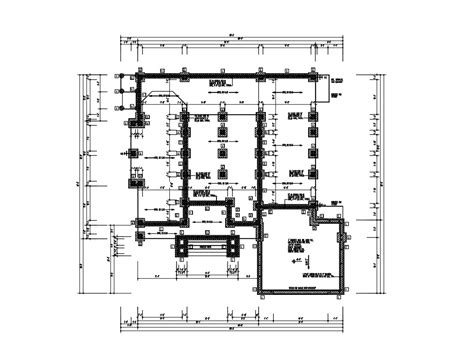 2d Cad Drawing Building Foundation Plan With Working Dimension Autocad