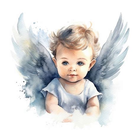 Baby Angels Clipart Watercolor Angel Babies Postcard 50 High Resolution