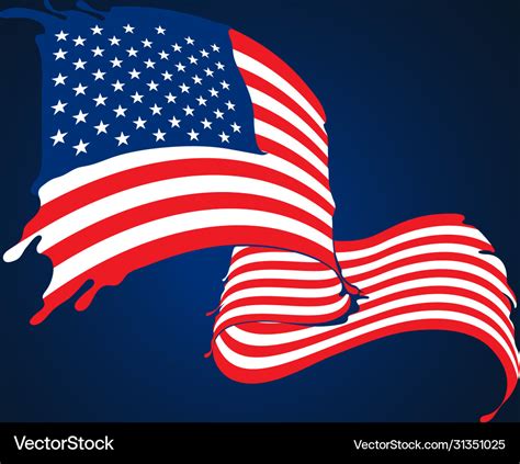 Tattered america flag Royalty Free Vector Image