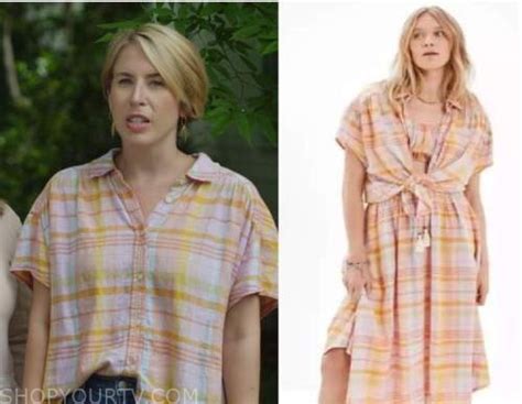 Home Town Season 7 Episode 3 Erins Pinkorange Plaid Shirt Shop Your Tv