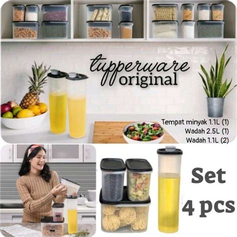 Promo Tupperware Set Lengkap Wadah Bumbu Dapur Toples Snack Kerupuk