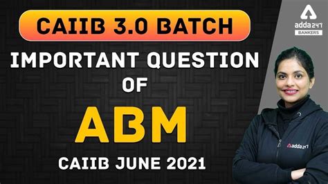 Caiib 3 0 Batch Important Question Of ABM Caiib June 2021 YouTube