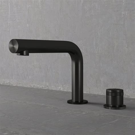 Urban Gunmetal Deck Mounted Bath Mixer Tap Lusso