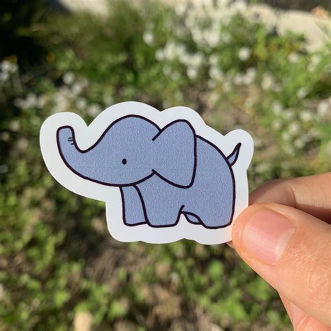 Elephant Vinyl Sticker Etsy Elephant Stickers Vinyl Sticker